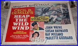 REAP THE WILD WIND orig movieposter JOHN WAYNE//CECIL B. DEMILLE/DEEP SEA DIVING