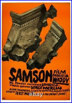 REDUCED! Original Vintage Polish Poster/Franciszek StarowieyskiSAMSON Film 1961