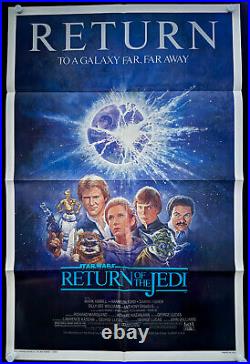 RETURN OF JEDI re-issue (1985) RARE VINTAGE ORIG One Sheet Movie Poster