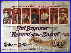 RETURN OF THE SEVEN (1966) Original Vintage Film Poster UK Quad