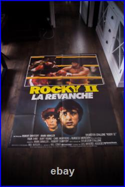 ROCKY 2 Sylvester Stallone French Grande Vintage Movie Poster Original 1980