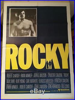 ROCKY Original Movie Poster 40x55 2Sh Bus Shelter RARE Stallone Italian Vintage
