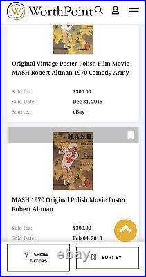 RaRe M. A. S. H. PrOmO MoViE FiLm POSTER POLAND VinTagE 1970 MASH Robert Altman