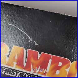 Rambo First Blood Part 2 Vintage Block Mounted Movie Poster 80cm X 60cm