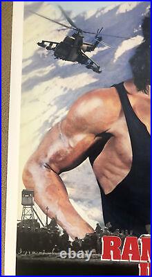 Rambo III Original Vintage Movie Poster Sylvester Stallone Movies 1988 Cinema