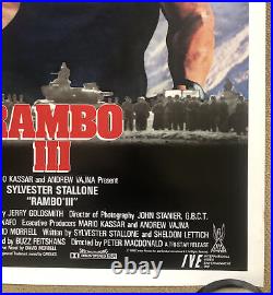 Rambo III Original Vintage Movie Poster Sylvester Stallone Movies 1988 Cinema