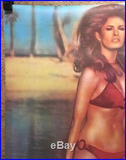 Raquel Welch Original Vintage Poster Sexy Bikini Beach Pin-up 1970's Movie Star