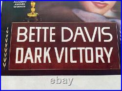 Rare Classic Vintage Original Movie Poster Dark Victory (1939) Bette Davis