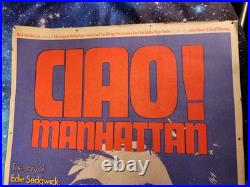 Rare Original 1973 CIAO MANHATTAN Andy Warhol Vintage Movie Poster from London