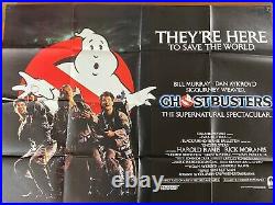 Rare Original 1984 Ghostbusters UK Quad Poster Vintage Retro Bill Murray