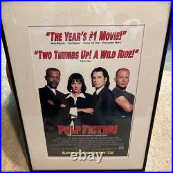 Rare Promo VTG Pulp Fiction Video Store Original 16x22 Quentin Tarantino Framed