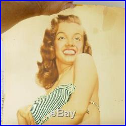 Rare VTG 1950s Marilyn Monroe Life Size Poster Original Blonde pin-up playboy