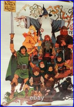 Rare Vintage 1978 LORD OF THE RINGS Movie Poster JRR Tolkien animated movie