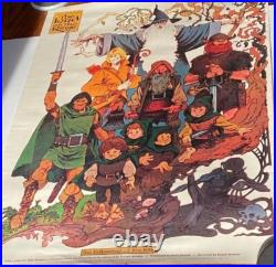 Rare Vintage 1978 LORD OF THE RINGS Movie Poster JRR Tolkien animated movie