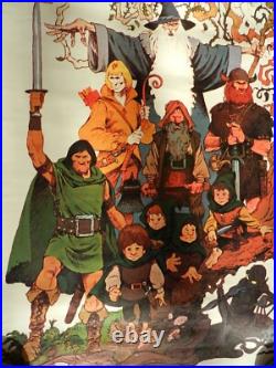 Rare Vintage 1978 LORD OF THE RINGS Movie Poster JRR Tolkien animated movie