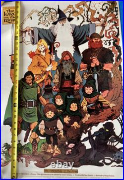 Rare Vintage 1978 LORD OF THE RINGS Movie Poster JRR Tolkien animated movie