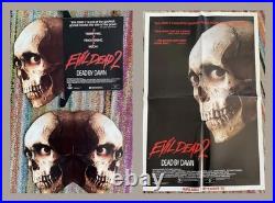 Rare Vintage Evil Dead 2 Video Store Promo Mobile & One Sheet Poster Lot Rad Af