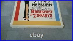 Rare Vintage Film Poster. Audry Hepburn, Breakfast @tiffany's