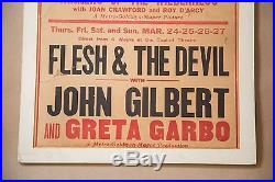 Rare Vintage Greta Garbo Movie Poster