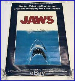 Rare! Vintage Original 1975 Poster Pros Jaws Movie Poster Steven Spielberg Shark