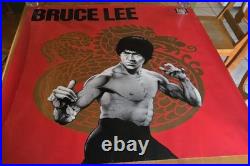 Rare Vintage Original Movie Poster of Bruce Lee with The Dragon 34 x 36 Inches