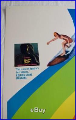 Rare Vtg 1972 JIMI HENDRIX Rainbow Bridge Insert Movie Poster 14x36 Surfer Print