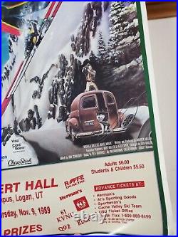 Rare Warren Miller's White Magic Movie Ski Poster From Film Premier Vtg Z18