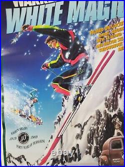 Rare Warren Miller's White Magic Movie Ski Poster From Film Premier Vtg Z18