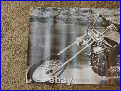 Rare vintage Large Easy Rider chopper movie Poster Peter Fonda 1969 Motorcycles