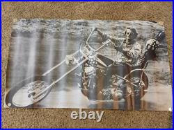 Rare vintage Large Easy Rider chopper movie Poster Peter Fonda 1969 Motorcycles