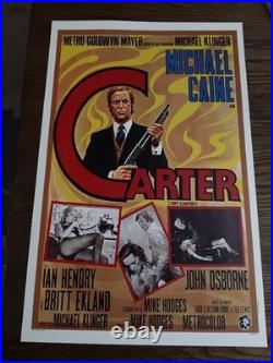 Reproduction Vintage Michael Caine Get Carter Movie Poster, 16 X 23