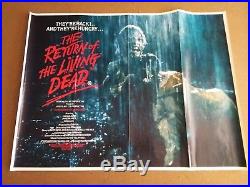 Return of the Living Dead vintage original 1985 UK Quad Poster
