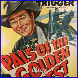 Roy Rogers Pals of the Golden West Original Movie Poster 1951 Western Film Art