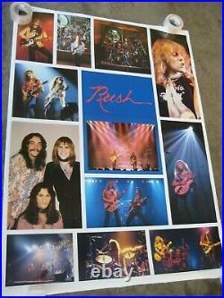 Rush large Poster Vintage 1980 rock band collage