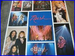 Rush large Poster Vintage 1980 rock band collage