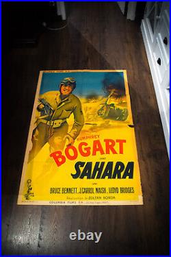 SAHARA? MietCollectibles ORIGINAL VINTAGE MOVIE POSTER HUMPHREY BOGART 1943