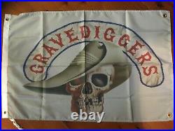 SANDY HARBUTTS STONE BIKER MOVIE FRAMED PATCH & man cave flag bar banner poster