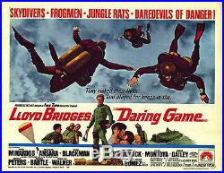 SCUBA DIVING/ PARACHUTING orig 22x28 1968 SKY DIVING movie poster LLOYD BRIDGES