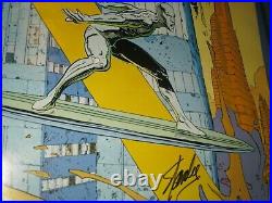 SILVER SURFER Vintage 1988 Poster SIGNED by STAN LEE Marvel/Movie MOEBIUS ART