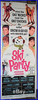 SKI PARTY original 1965 movie poster YVONNE CRAIG/SNOW SKIING/BOBBI SHAW 14x36