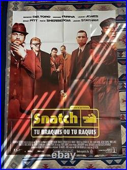 SNATCH 1994 RARE Original French Movie Poster 4x6 ft
