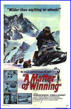 SNOWMOBILE RACING original 1973 27x41 one sheet movie poster A MATTER OF WINNING