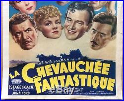 STAGECOACH original vintage western film movie poster JOHN WAYNE JOHN FORD 1939