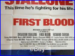 STALLONE in FIRST BLOOD, original vintage cinema poster, 101 x 76 cm