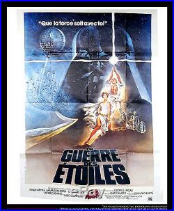 STAR WARS 1977 4x6 ft Vintage French Grande Original Movie Poster