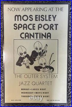STAR WARS CANTINA BAND SEALED PlasticPac Poster Vintage 1970's 11.5x 17