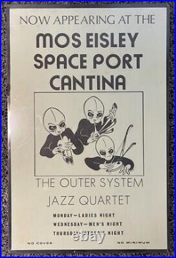 STAR WARS CANTINA BAND SEALED PlasticPac Poster Vintage 1970's 11.5x 17