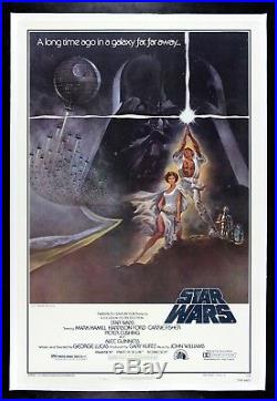 STAR WARS CineMasterpieces 1977 ORIGINAL VINTAGE MOVIE POSTER EX-NM LINEN