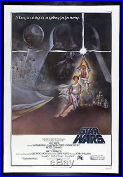 STAR WARS CineMasterpieces 1977 ORIGINAL VINTAGE MOVIE POSTER TRI FOLD LINEN