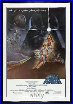 STAR WARS CineMasterpieces STYLE A VINTAGE ORIGINAL MOVIE POSTER LINEN 1977